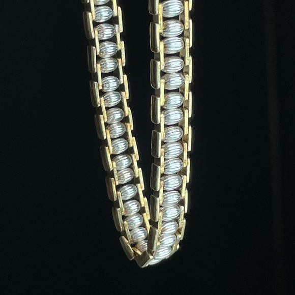 Vintage sterling silver & gold Italy Bracelet - Picture 1 of 12